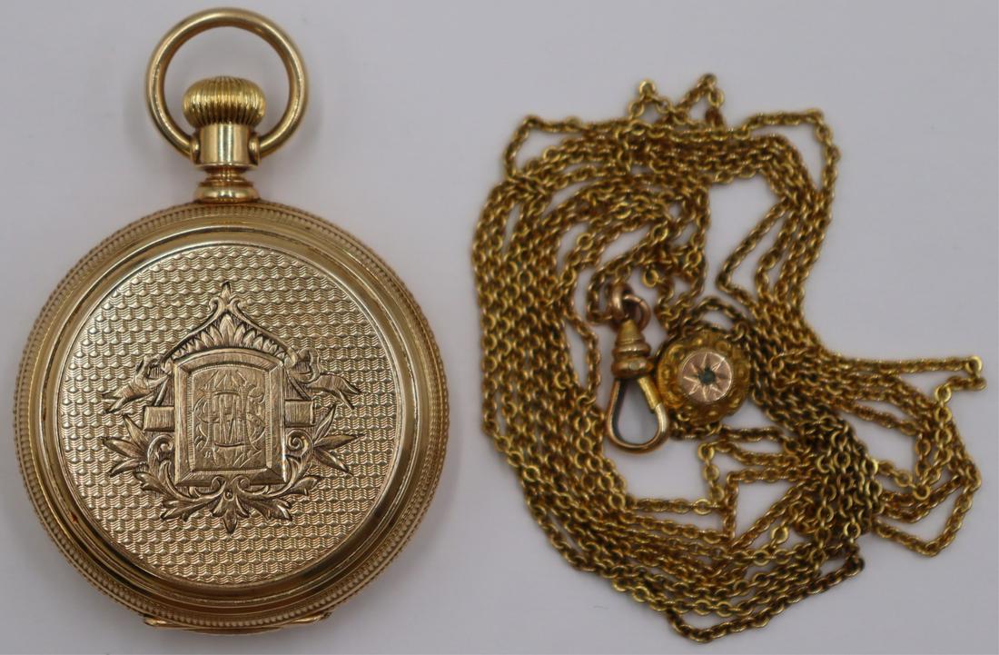 JEWELRY. Waltham 14kt Gold Full Hunter Case (1 of 10)