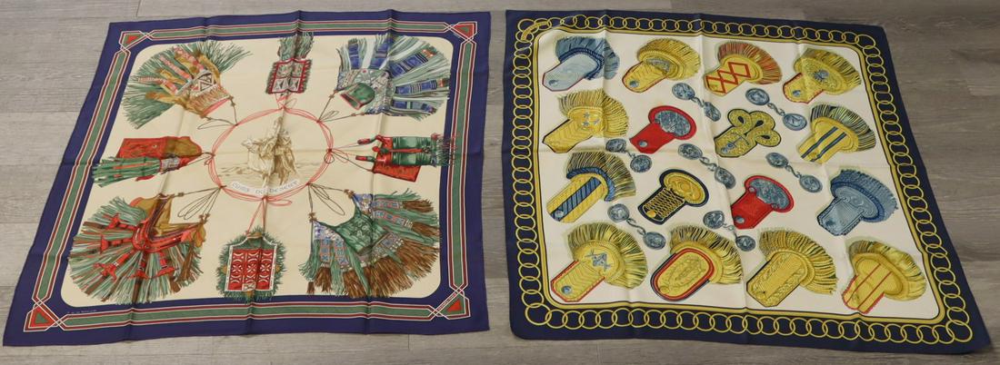 COUTURE. (2) Hermes Silk Scarves. (1 of 8)