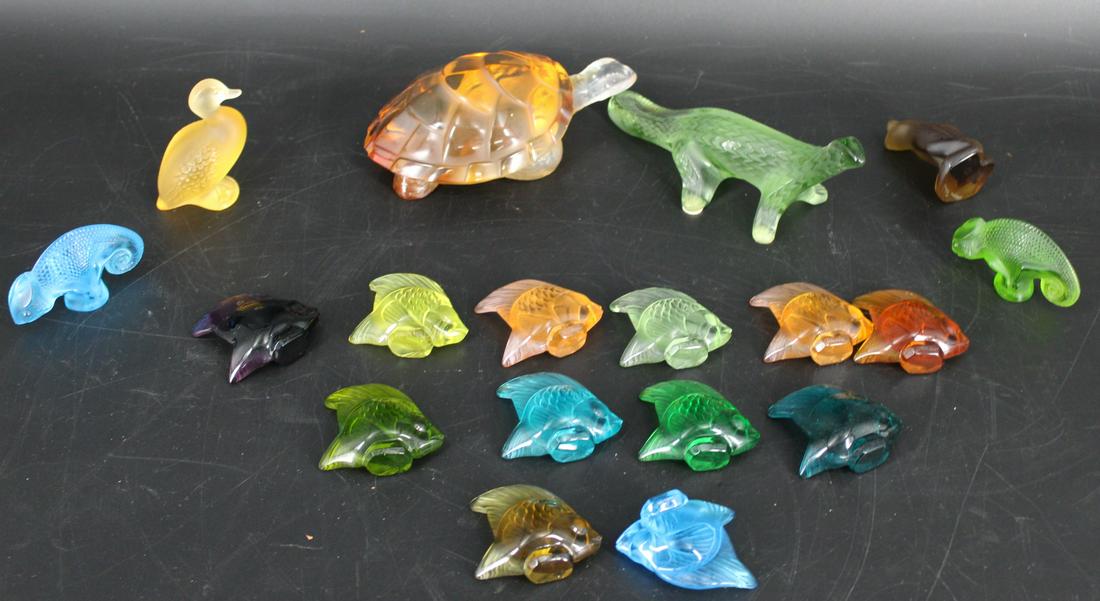 Lot Of Assorted Lalique France Colored Glass Items (1 of 5)