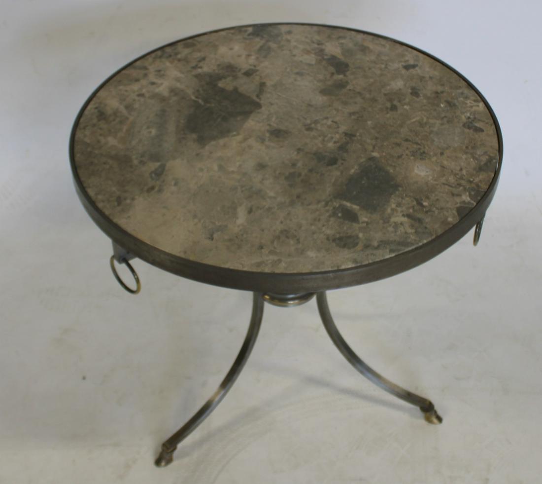 Antique & Fine Quality Steel & Brass Marbletop (1 of 6)