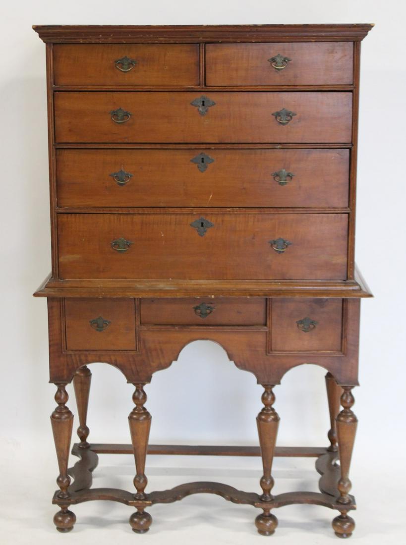 18th Century William & Mary Maple Highboy On Stand (1 of 10)