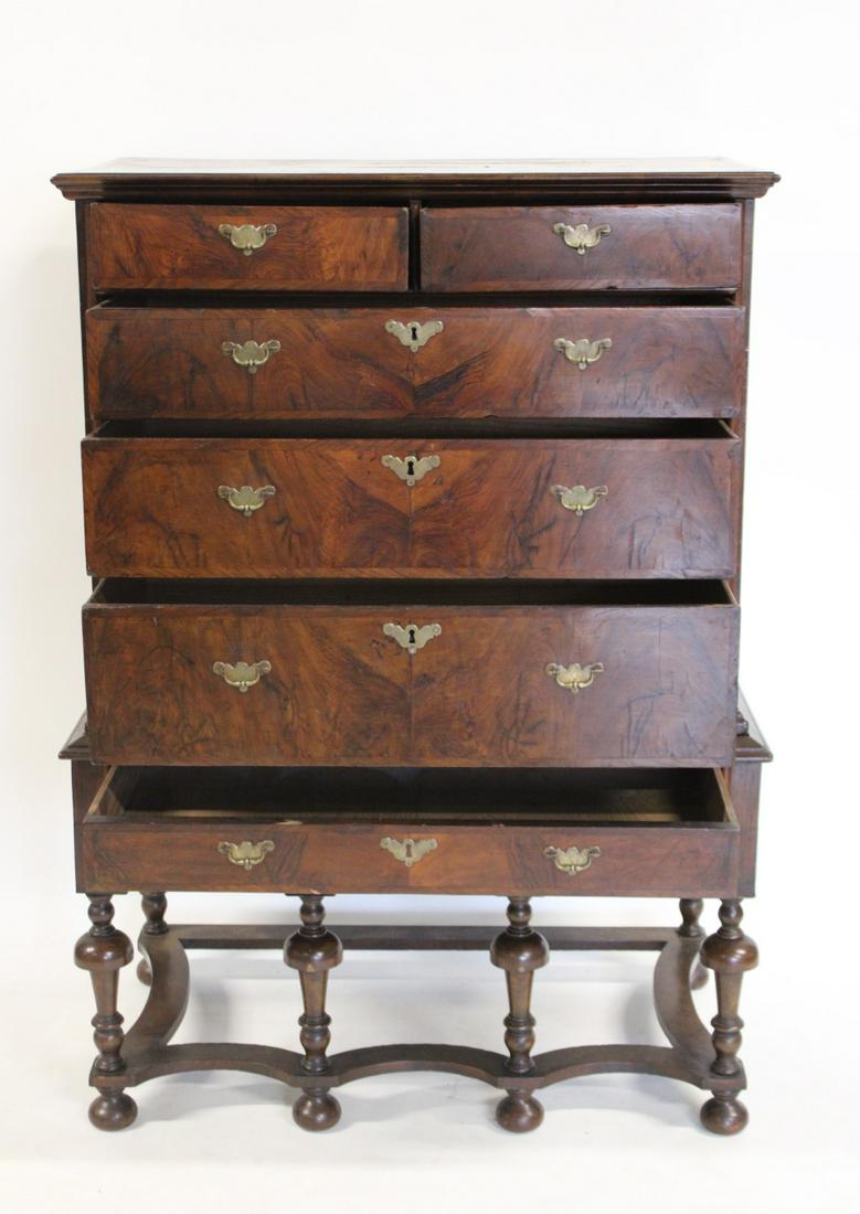 18th Century Georgian Burl Walnut Chest On Stand (1 of 7)