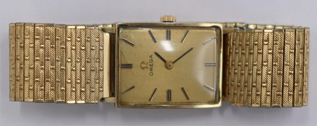 JEWELRY. Vintage Men's Omega 14kt Gold Watch. (1 of 12)