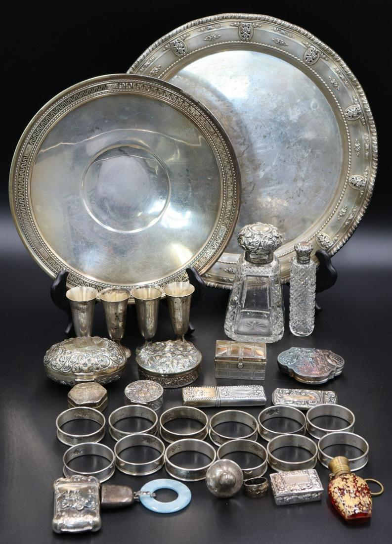 SILVER. Assorted Grouping of Sterling, English and (1 of 20)
