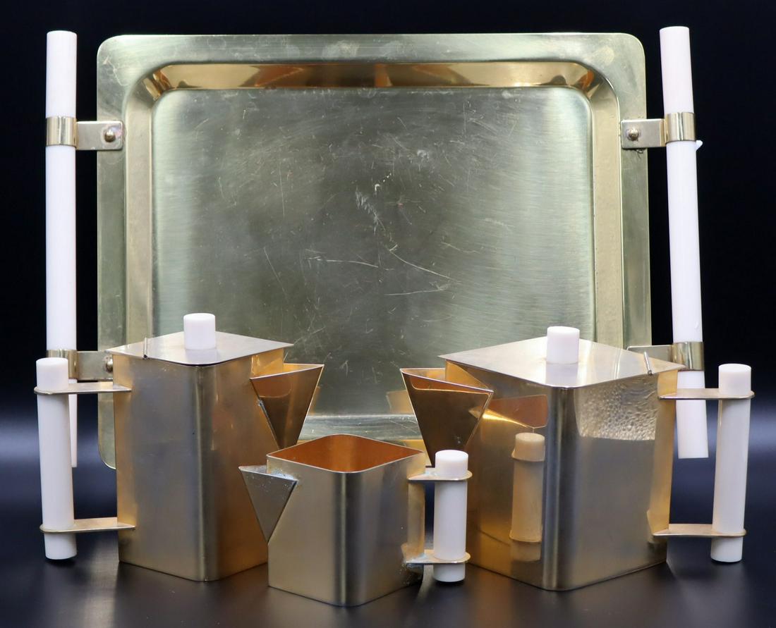 3 Pc. Carole Stupell Design Tea Service with Tray. (1 of 14)