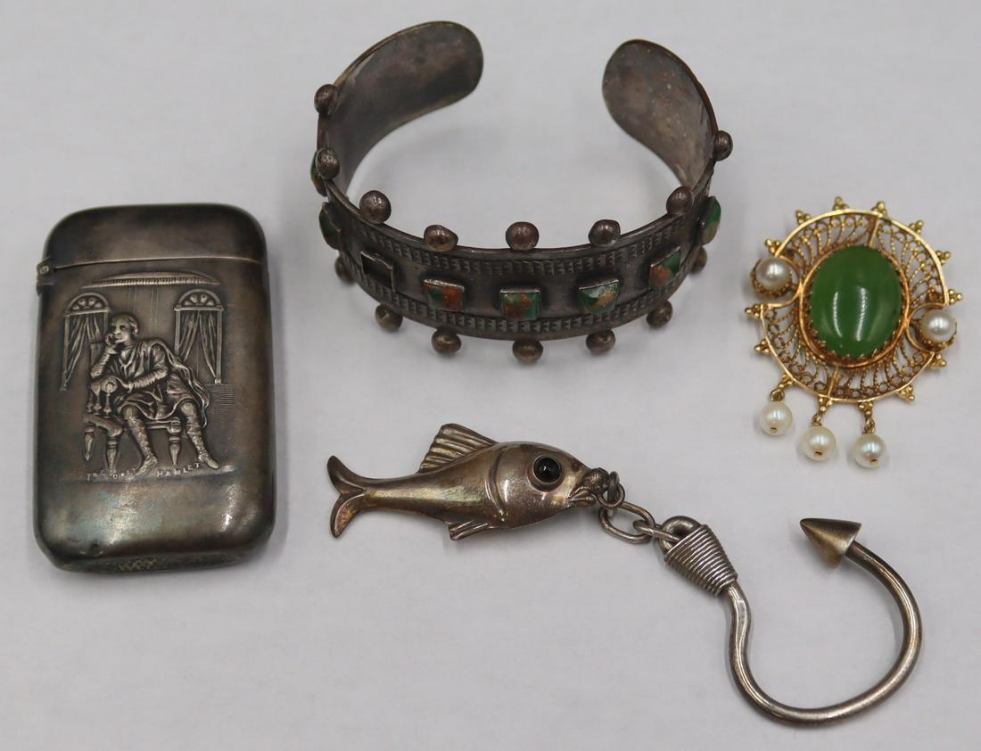 JEWELRY. Grouping of Silver and Gold. (1 of 10)