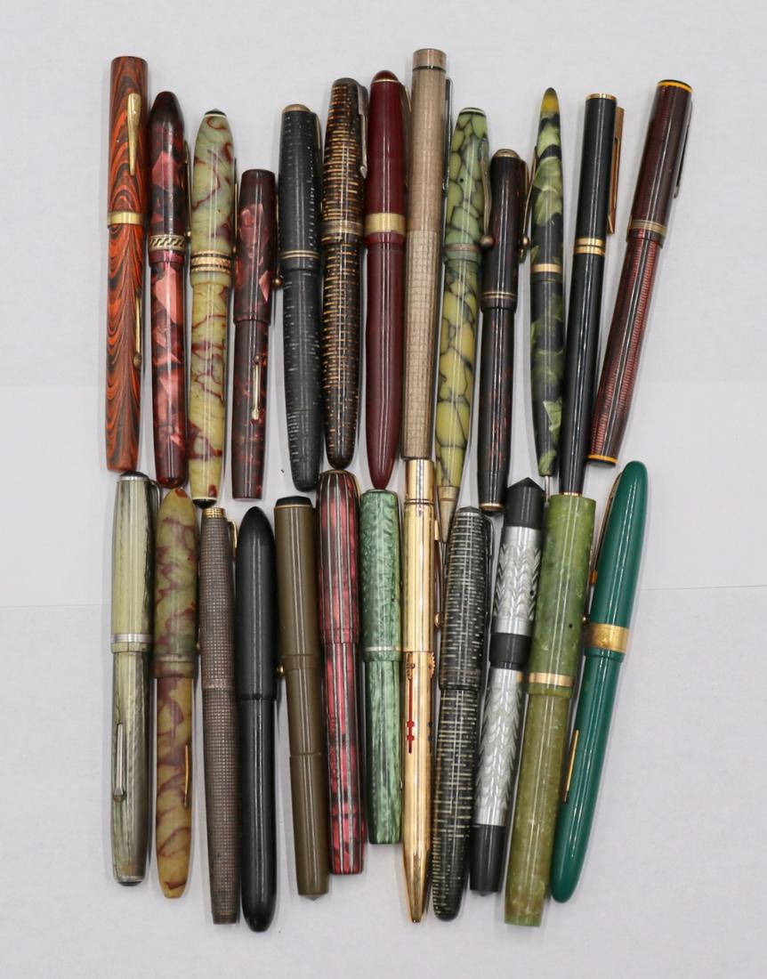JEWELRY. (25) Vintage Pen/Pencil Grouping Pens. (1 of 8)