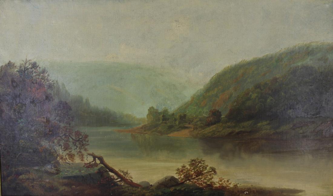 Unsigned Oil On Masonite Landscape. (1 of 4)