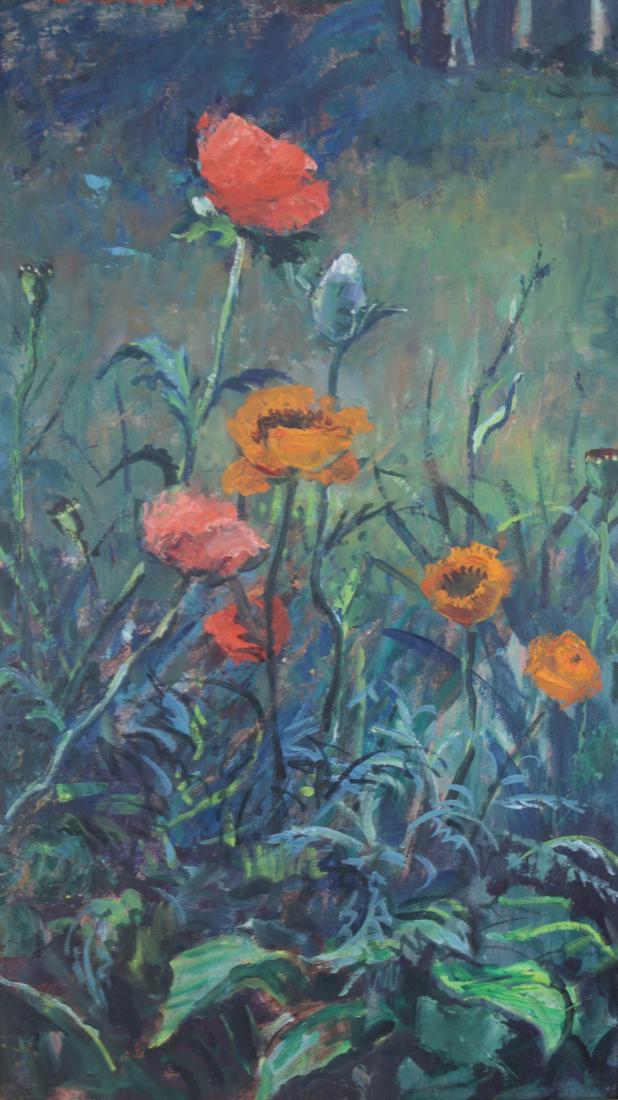 Alan Glicks. Signed Oil On Board Flowers. (1 of 4)