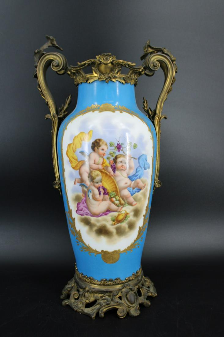 Large Sevres Bronze Mounted Porcelain Urn (1 of 8)