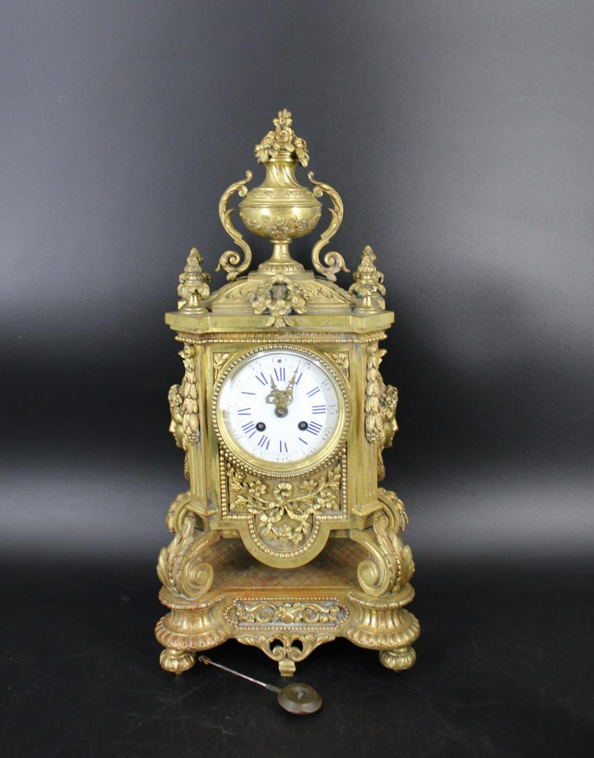 Fine Quality Antique Gilt Bronze Clock (1 of 8)