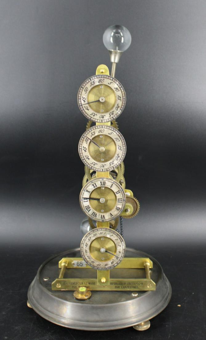 Signed French Bronze Industrial Clock. (1 of 11)