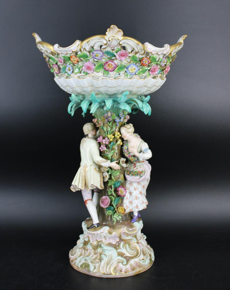 Meissen Signed Large Porcelain Figural Tazza. (1 of 12)