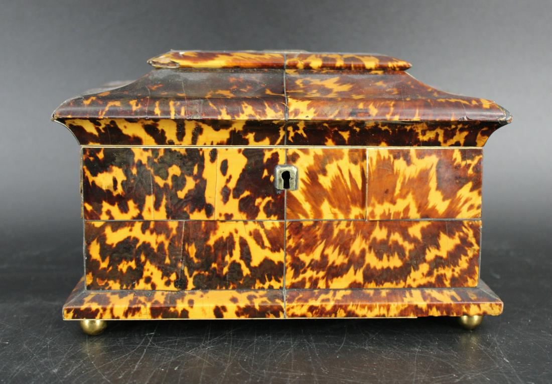 Antique Shell Tea Caddy. (1 of 8)