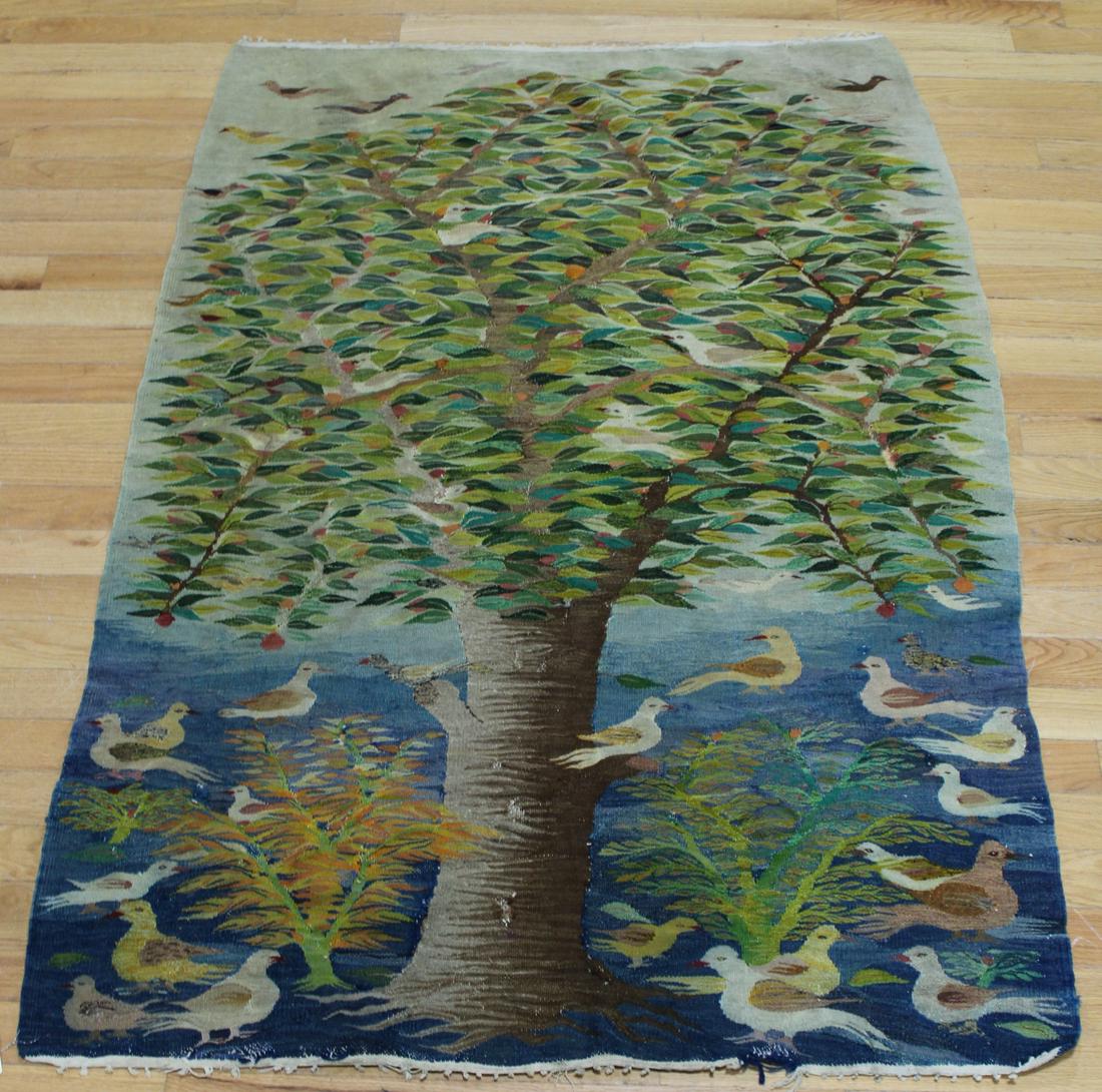 Unsigned Midcentury Tree Of Life Tapestry. (1 of 6)