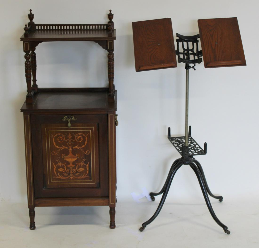 Antique Inlaid Coal Scuttle Together With A (1 of 11)