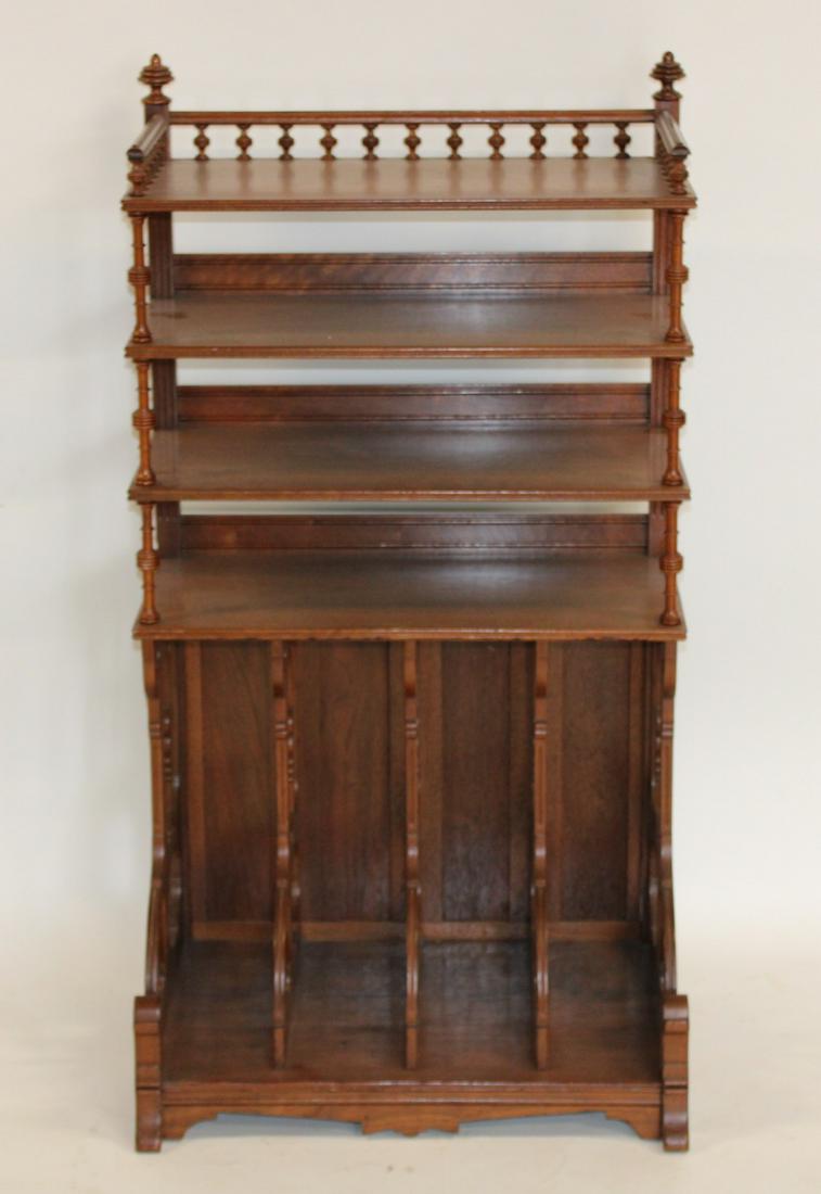 Victorian Walnut Canterbury / Bookcase (1 of 6)