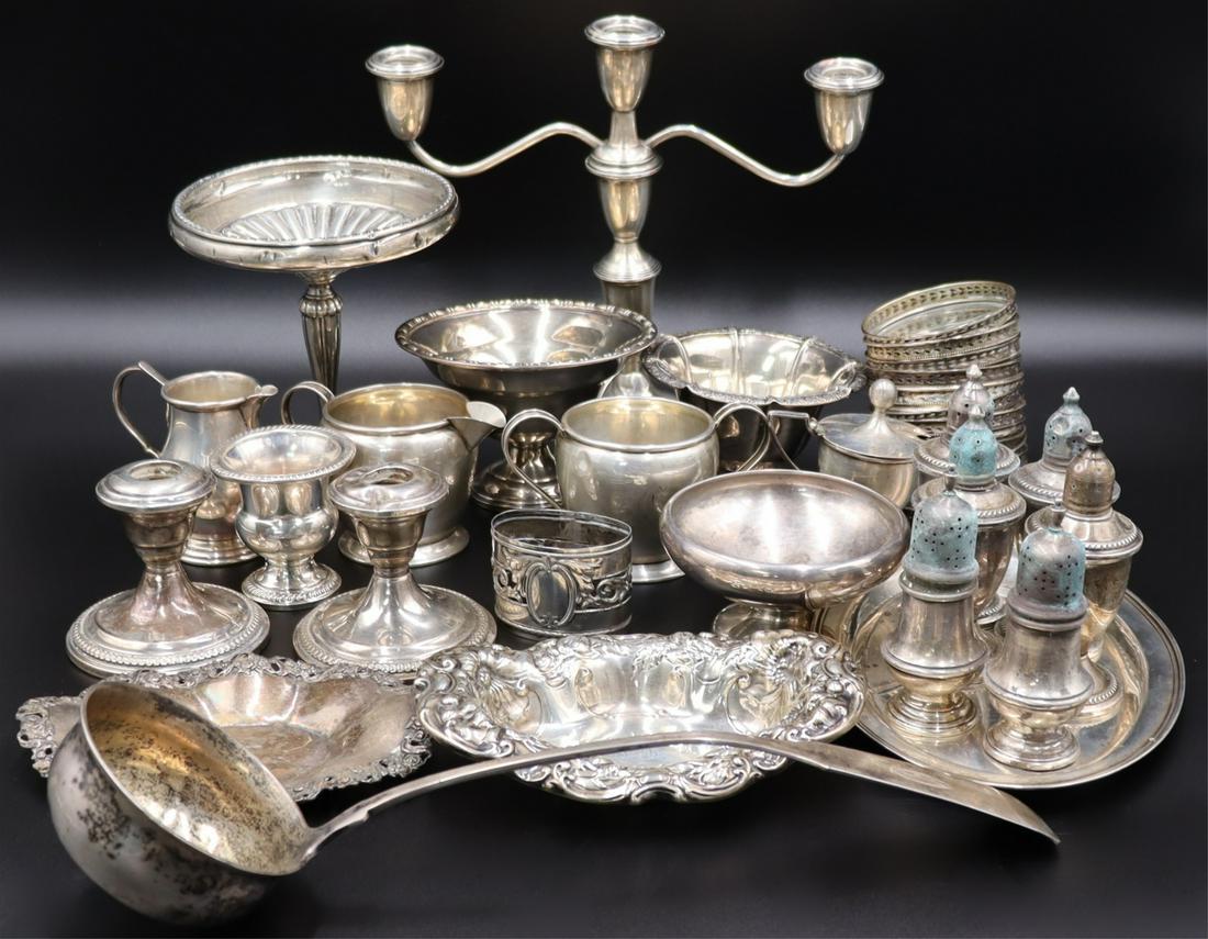 SILVER. Assorted Grouping of Sterling and (1 of 18)