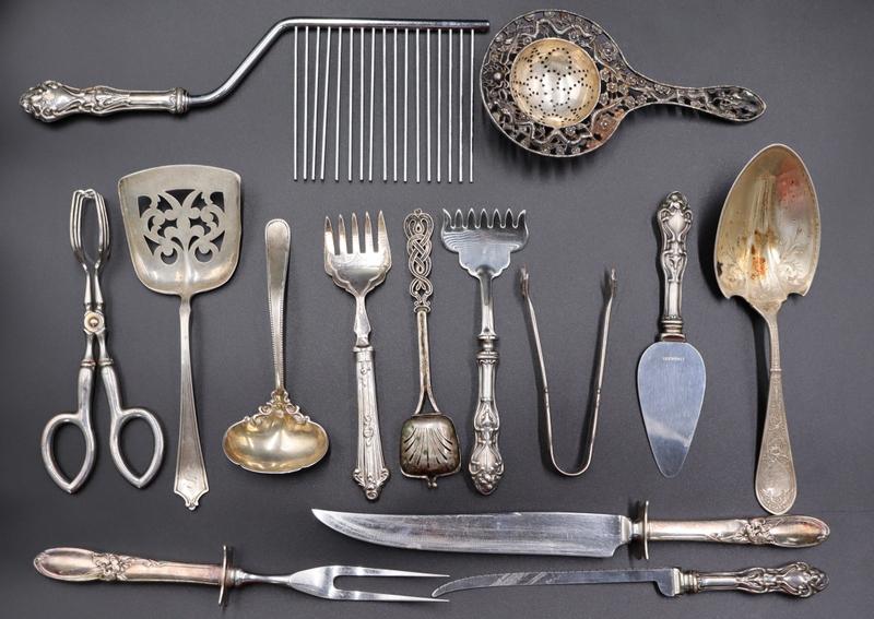 SILVER. Assorted Sterling and Continental Silver (1 of 18)