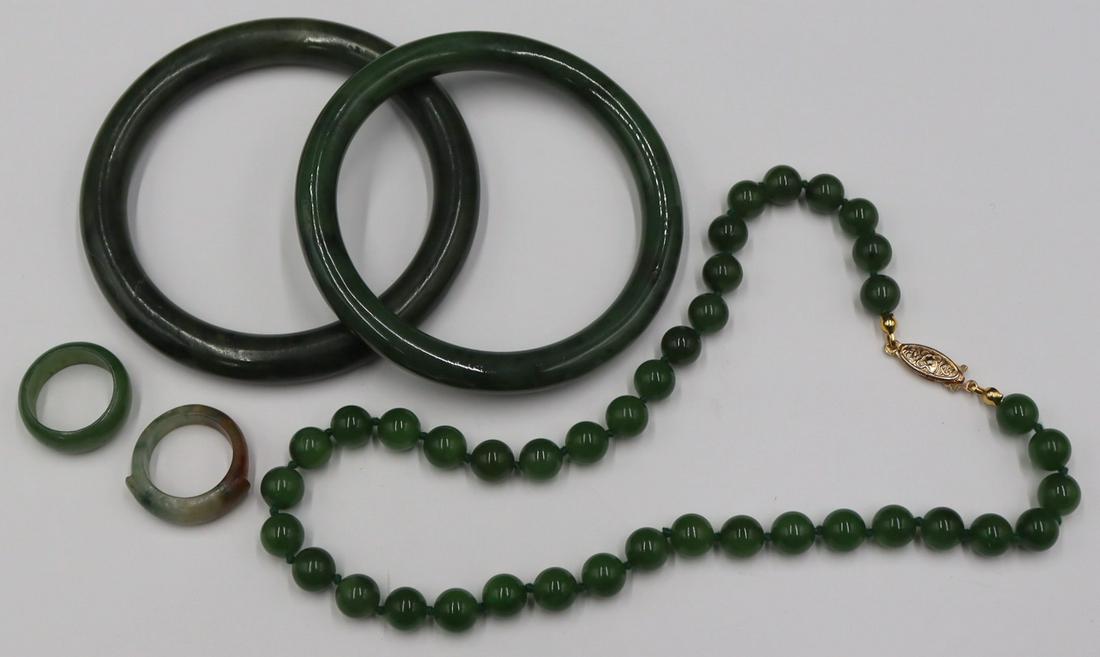 JEWELRY. Jade Jewelry Grouping. (1 of 11)