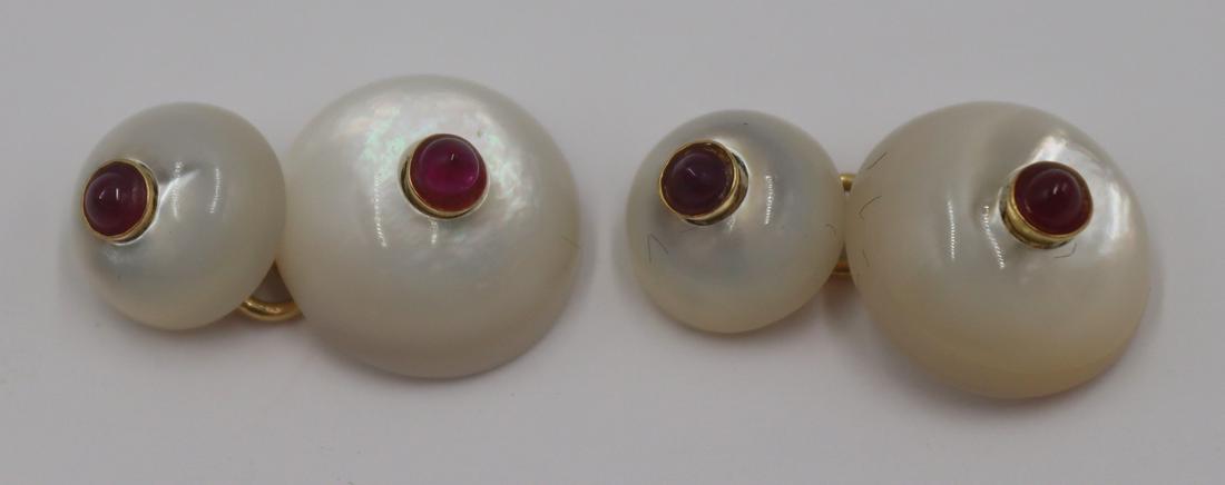 JEWELRY. Italian 18kt Gold & Mother of Pearl (1 of 4)