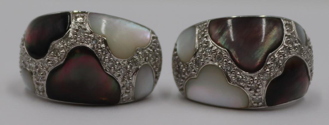 JEWELRY. Pair of Signed 14kt Gold, Diamond and (1 of 6)