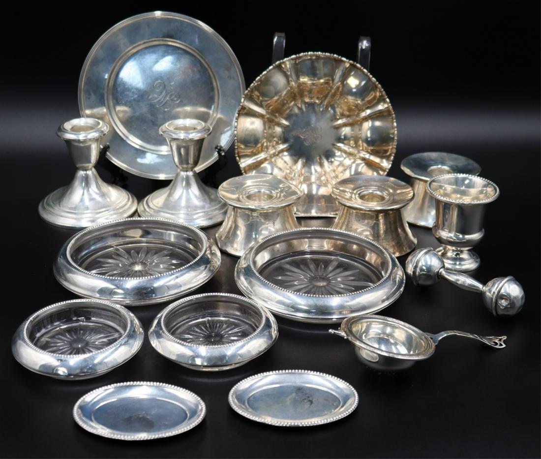 STERLING. Assorted Sterling Hollowware Grouping. (1 of 16)