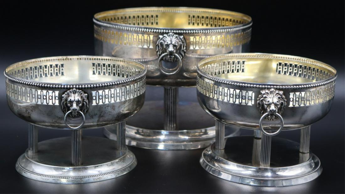 SILVER. (3) Pc. German Hugo Bohm .800 Garniture (1 of 16)