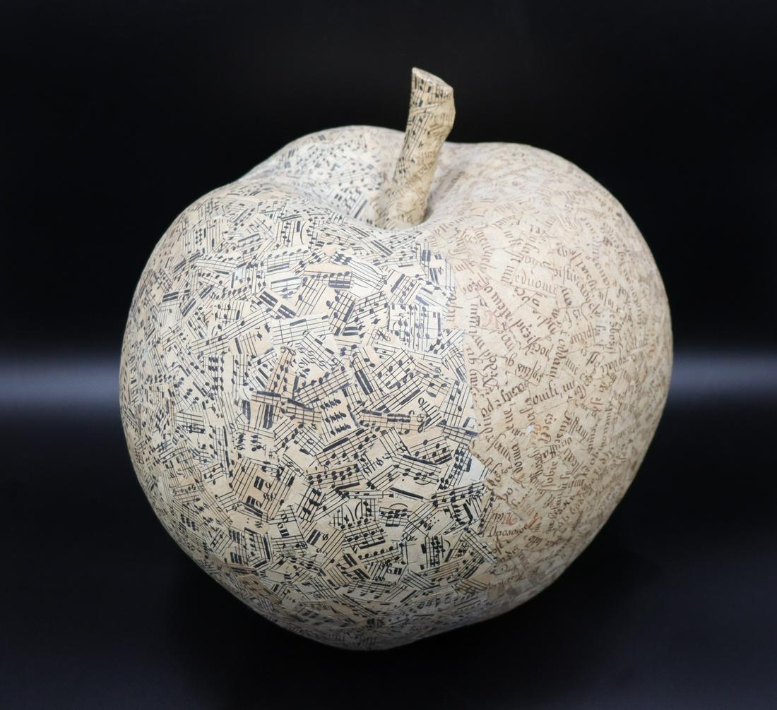 JIRI  KOLAR (Czech, 1914-2002)  Paper Mache Apple. (1 of 8)