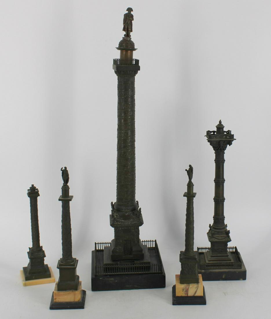 Lot Of 5 Grand Tour Bronze Columns. (1 of 18)