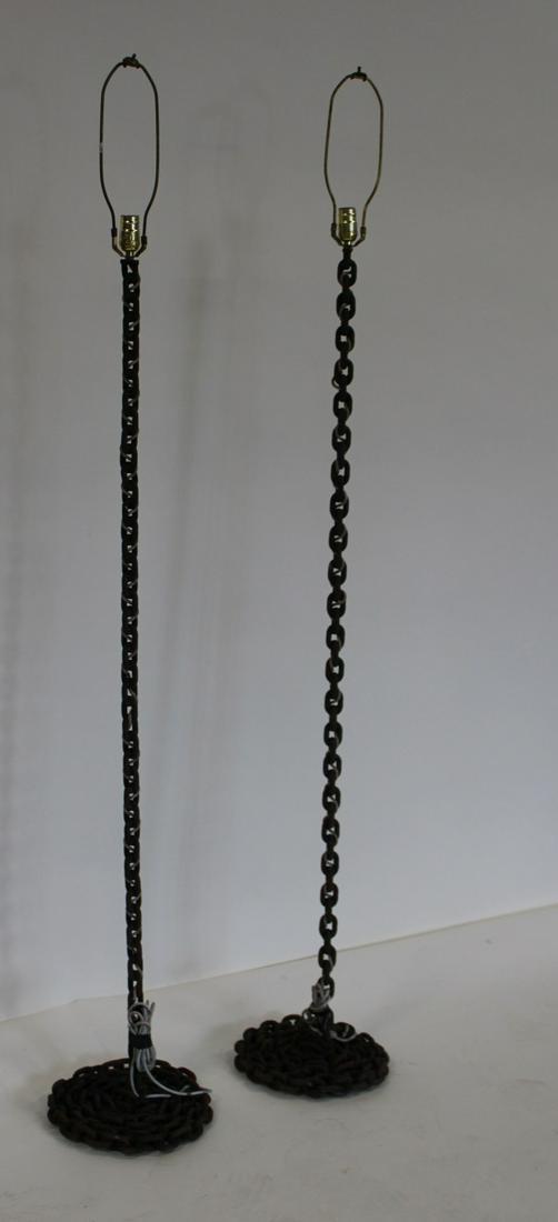 Pair of Brutalist Metal Lamps (1 of 5)