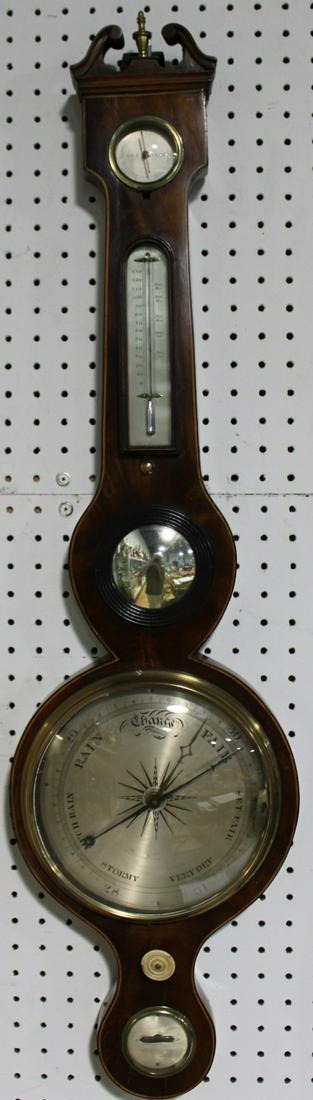 Antique Inlaid Mahogany Barometer. (1 of 7)