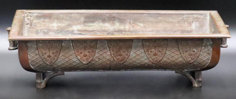 Signed Japanese Meiji Bronze Jardiniere. (1 of 12)
