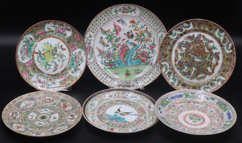 (6) Chinese Famille Rose Enamel Decorated Plates. (1 of 16)