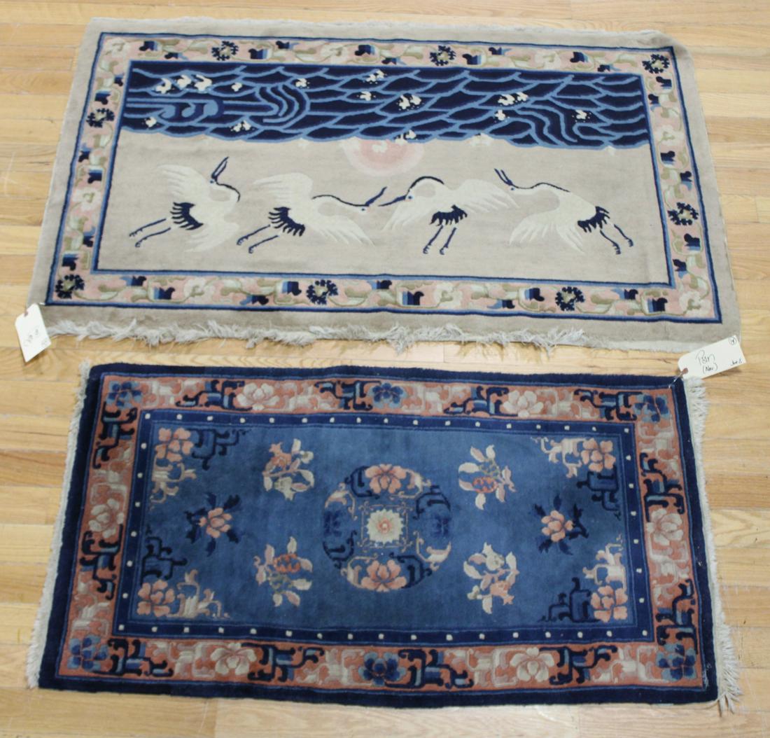 2 Art Deco Finely Hand Woven Chinese Carpets. (1 of 11)