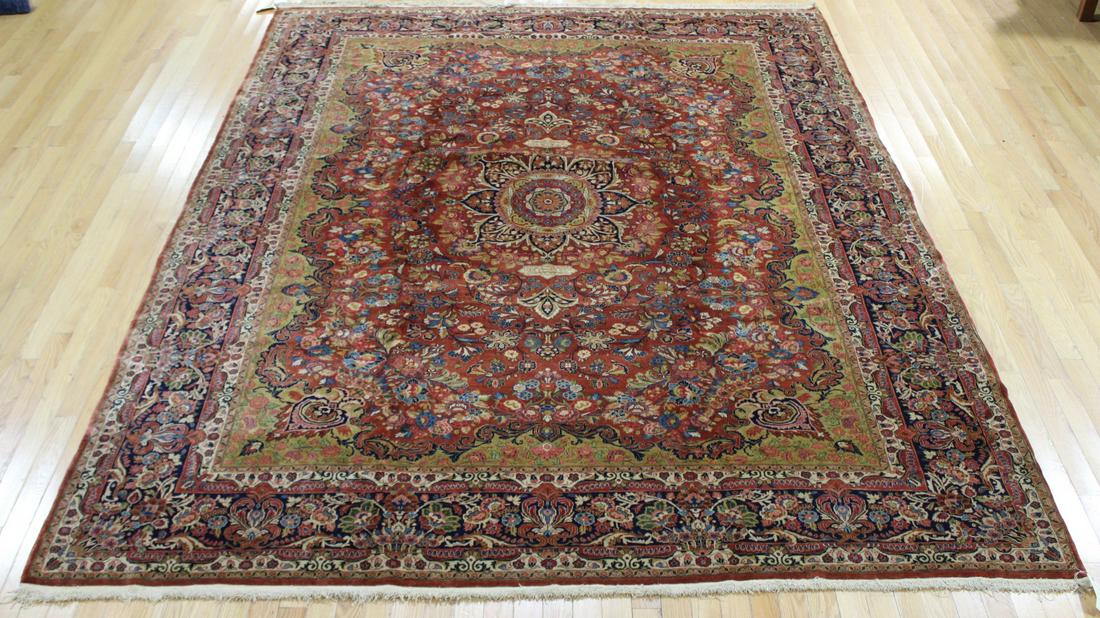 Antique And Finely Hand Woven Roomsize Carpet. (1 of 8)