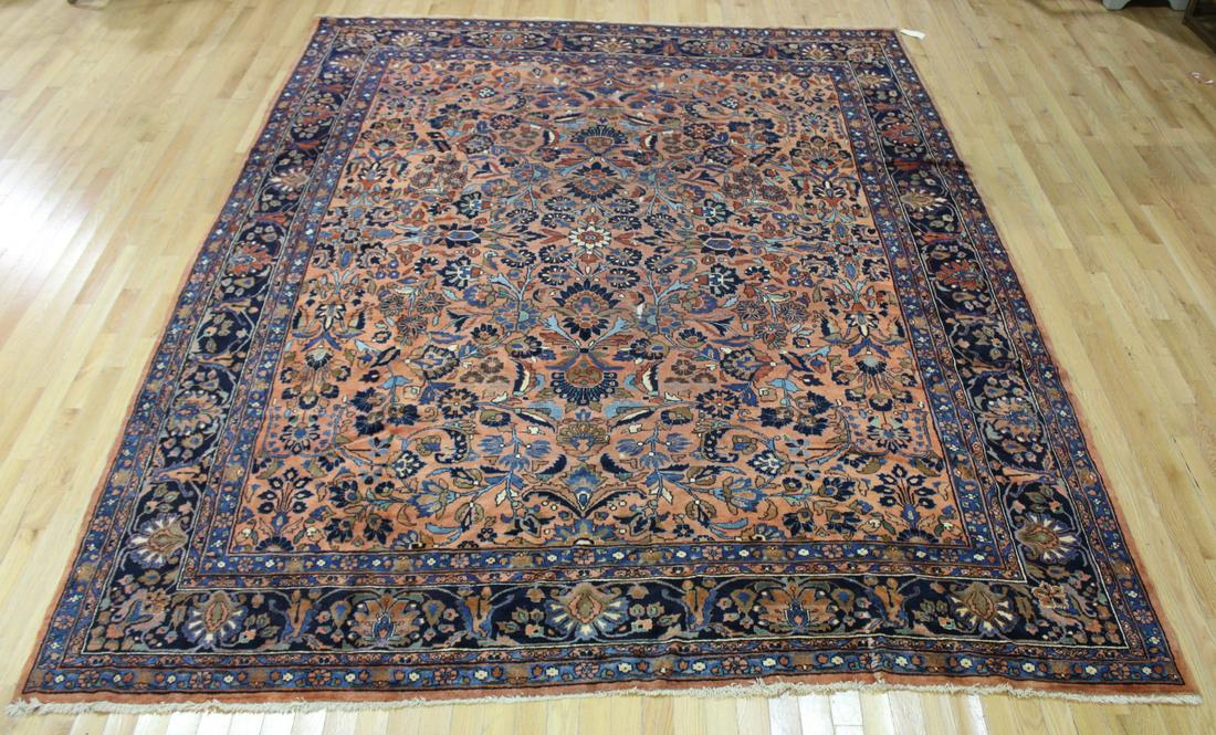 Antique And Finely Hand Woven Sarouk Style Carpet. (1 of 9)
