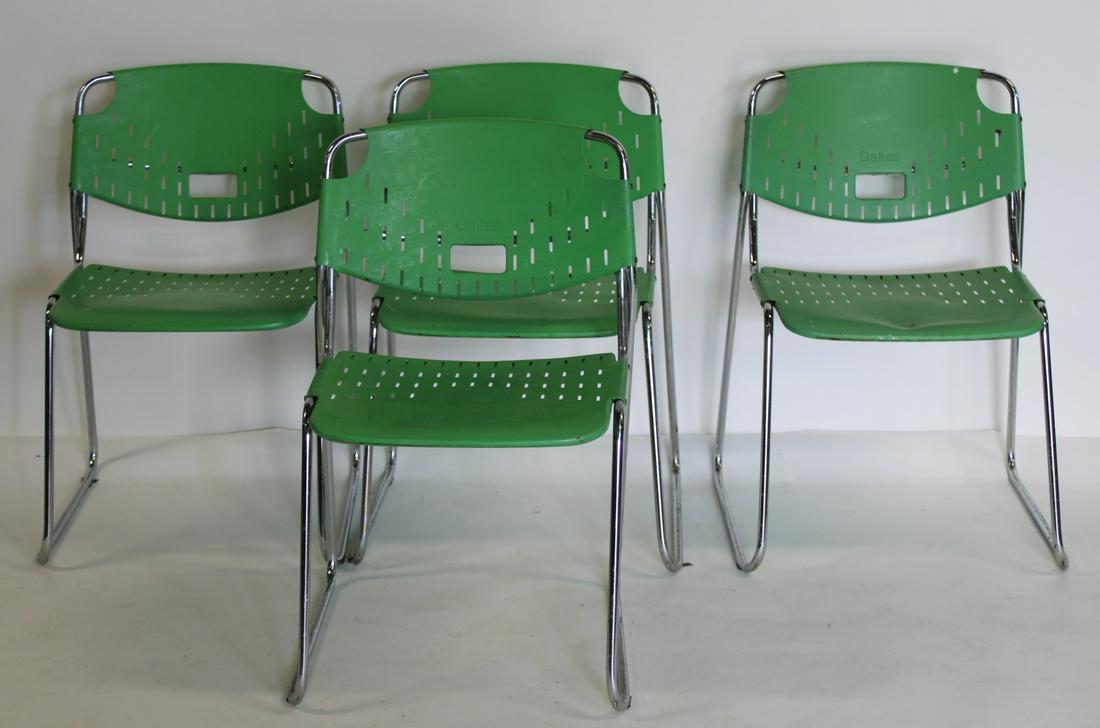 Midcentury Lot Of  4 Paolo Fioretti Chrome Chairs (1 of 8)