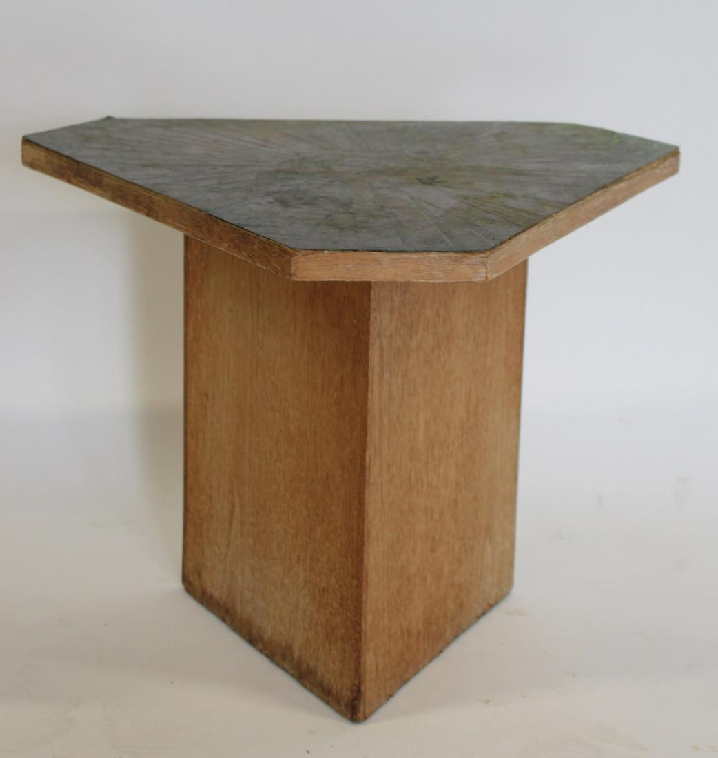 Midcentury Italian Stand With Etched Metal Top. (1 of 5)