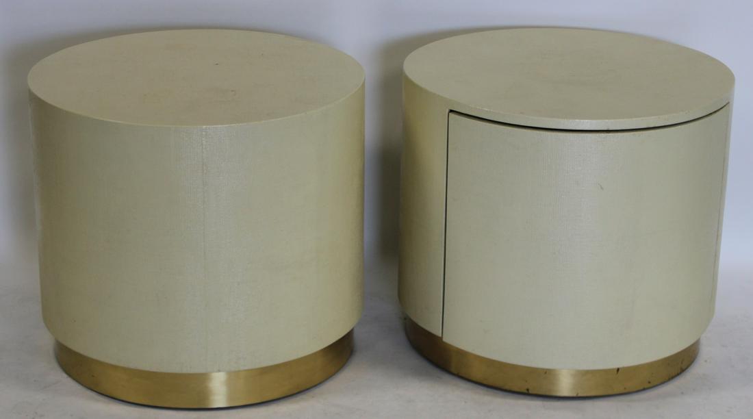 Midcentury Pair of Linen Wrapped Karl Springer (1 of 6)