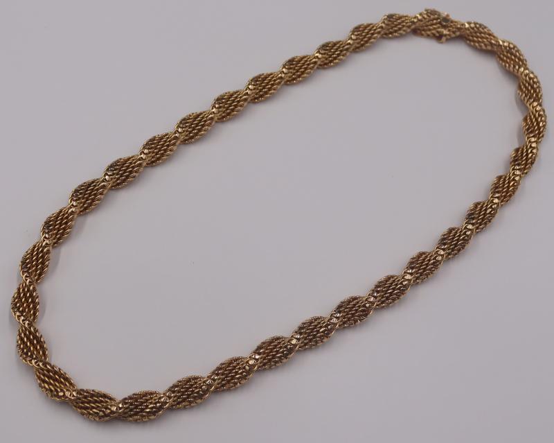 JEWELRY. Continental 18kt Gold Rope Twist Necklace (1 of 6)