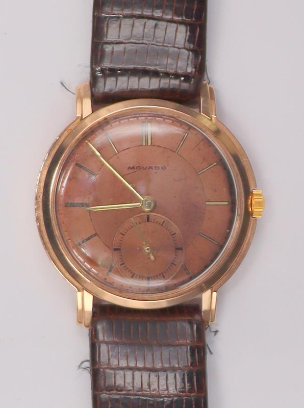 JEWELRY. Men's Vintage Movado 14kt Gold Watch. (1 of 9)