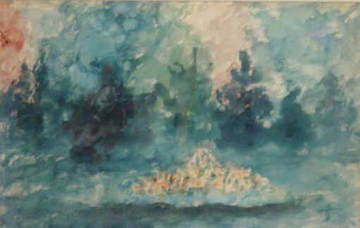 WALKOWITZ, A.B. 1906 W/C Paris Landscape.: Signed and dated lower left. From a Briarcliff Manor estate. Abraham Walkowitz, American, born Russia, 1878/80 -1965. Dimensions: 14" x 20." Condition: Good, not examined outside frame.