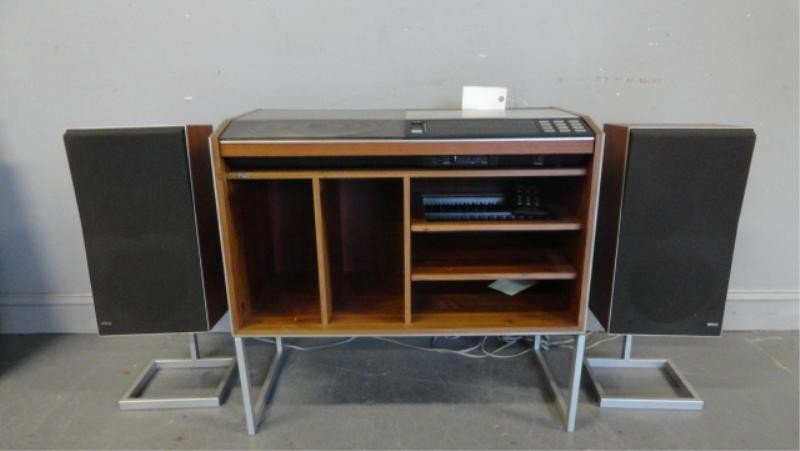 Midcentury Bang & Olufsen Stereo & Speakers.: Beocenter 7000. From a Queens, NY estate. Dimensions: 29.75" wide x 14.25" deep x 27.75" high.