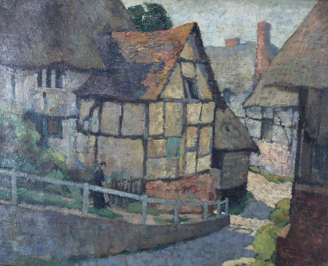 UNSIGNED. Oil On Canvas Impressionist Street Scene (1 of 3)