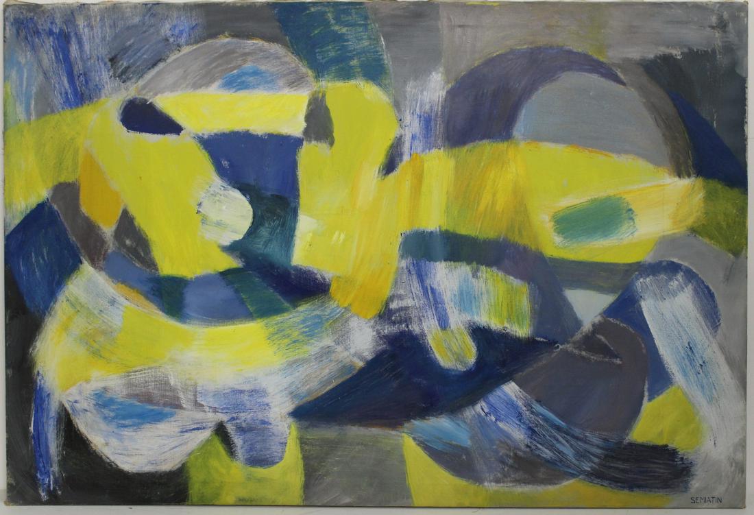 JACOB MOSES SEMIATIN (U.S., 1915-2003).: Oil on Canvas. Signed to lower right. - Dimensions: 34" h x 50" w.