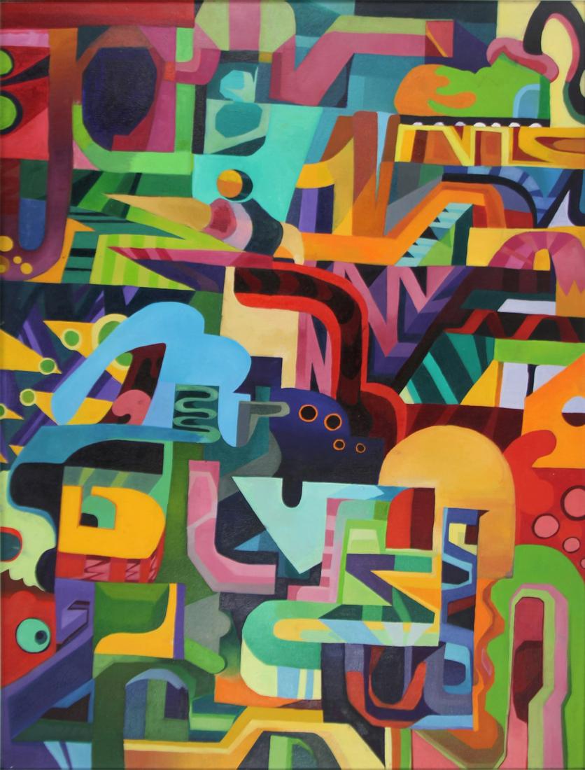 ILLEGIBLY SIGNED. ABSTRACT COMPOSITION (1 of 6)