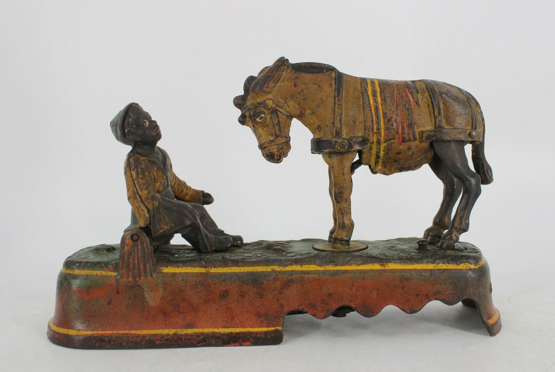 J.E.Stevens "Spise a Mule "Mechanical Bank (1 of 9)