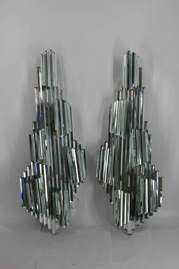 Paul Evans Style Mid Century Wall Sconces. (1 of 11)