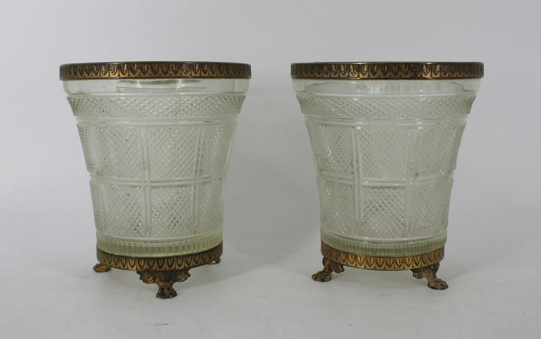 An Antique Pair Of  Fine Cut Glass Bronze Mounted (1 of 7)